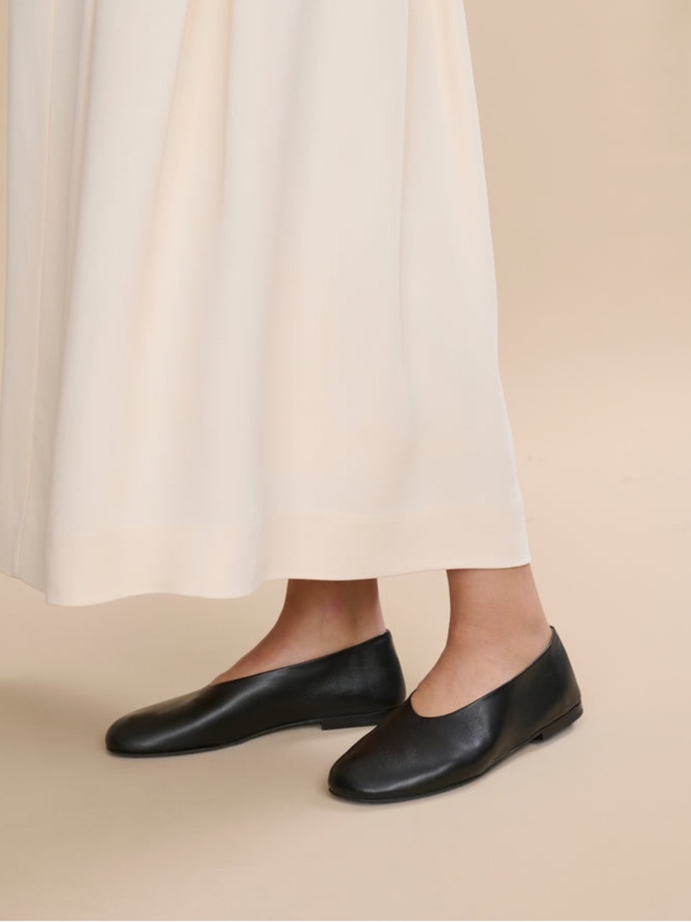 Jenni Kayne Leather Elodie Flats in Black - Size 38 - Picture 2 of 6